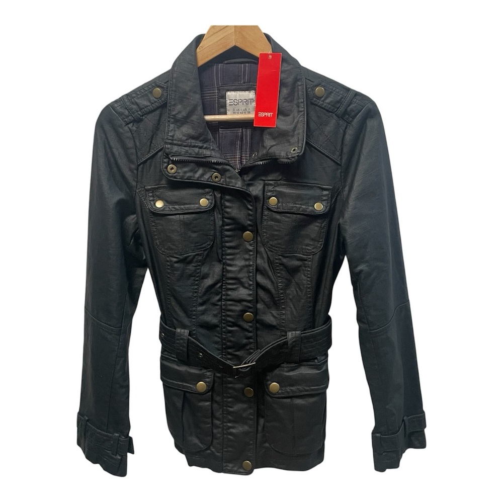 Esprit Black Women's Flax Linen Blend Jacket Size 6